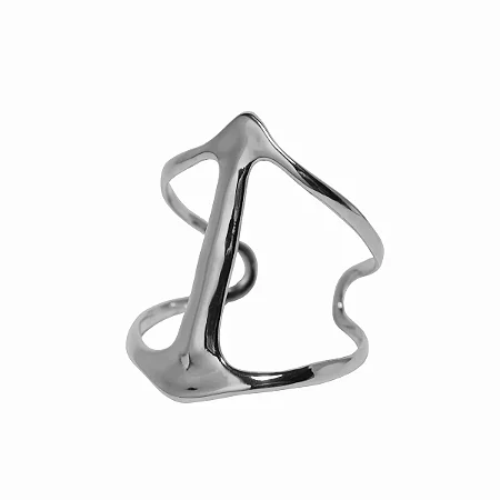 Pulseira Bracelete Arraia Vazado Elegante Prata