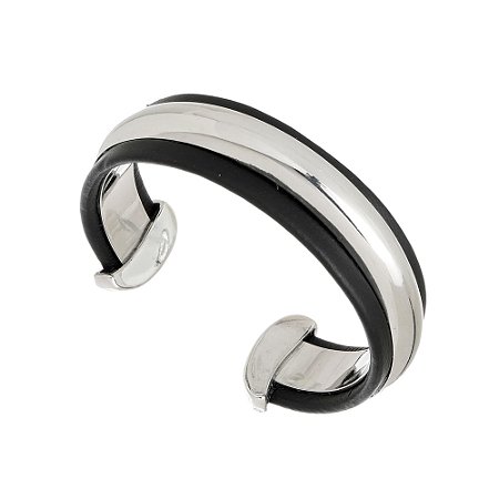 BRACELETE FINO URBAN POWER PRATA COM PRETO