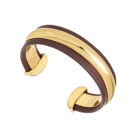 BRACELETE FINO URBAN POWER DOURADO COM VINHO