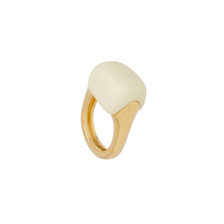 ANEL URBAN POWER RESINA DOURADO E BEGE