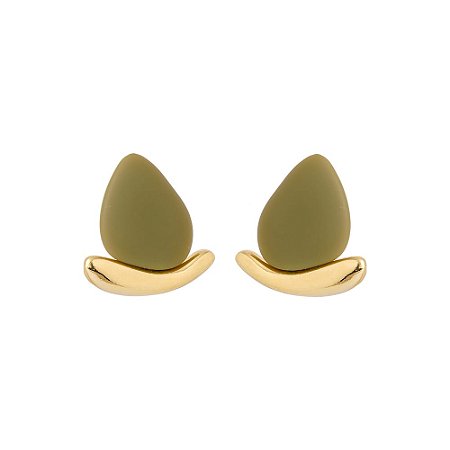 BRINCO DE PINO URBAN MINIMAL DOURADO E VERDE MILITAR