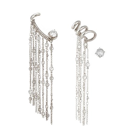BRINCO COM PIERCING FLORA PRATA