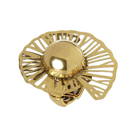 ANEL REGULÁVEL SILICONE CARACOL NADIA GIMENES DOURADO