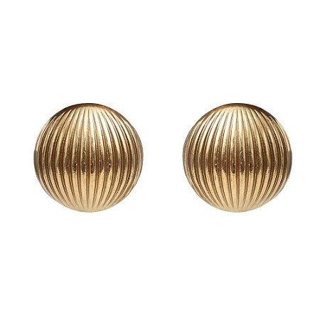 BRINCO BOTON DOURADO COM RISCAS GIO BERNARDES