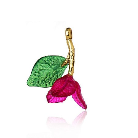 PINGENTE FLOR BOUGANVILLE DOURADO NÁDIA GIMENES