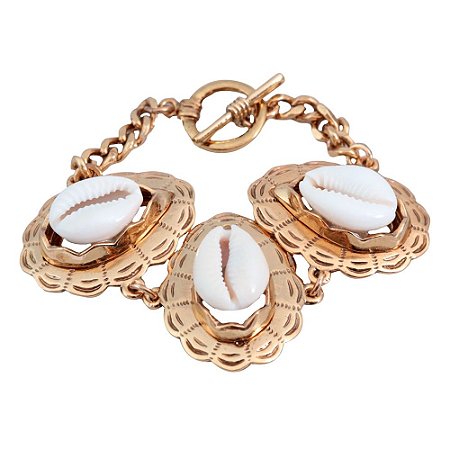 PULSEIRA DOURADA COM BUZIO GIO BERNARDES