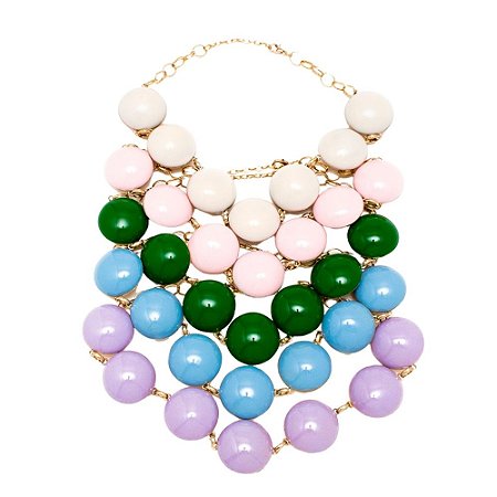 COLAR BOLAS VENUS ESMALTE OFF WHITE DOURADO ROSANA BERNARDES