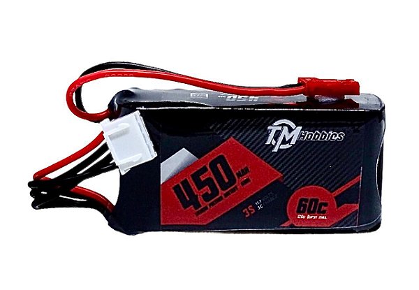 Bateria Lipo 450mah 11,1v 60C  3S JST Shock Flyer TM Hobbies