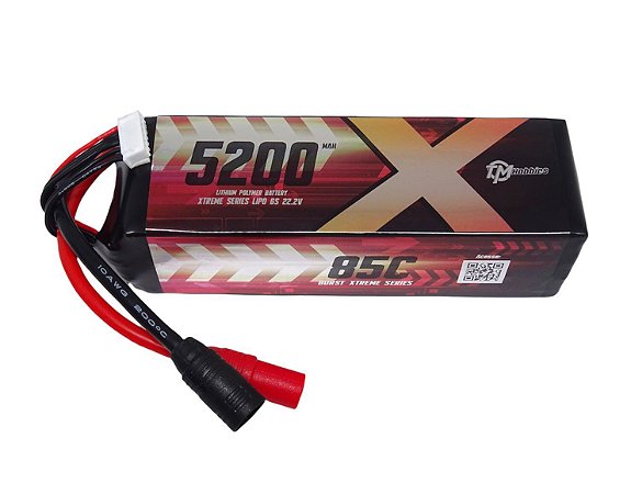 Bateria LiPo 5200mah 6S 22.2v 85/170C Conector AS150