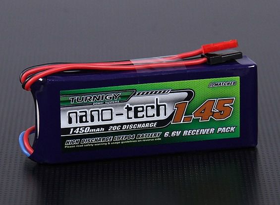 Bateria LiFe Nano-tech  1450mah 6,6v