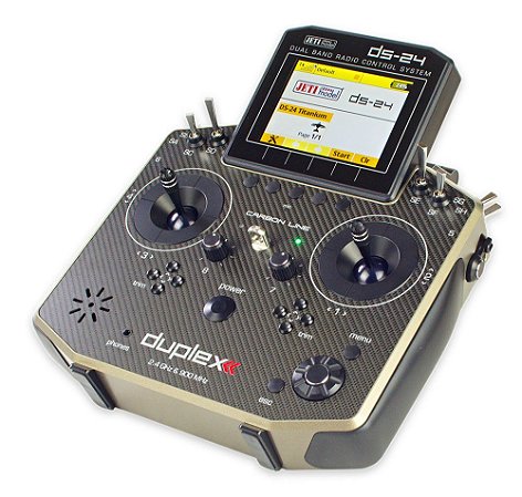 Radio Jeti Duplex DS-24 Carbon Titanium 2.4GHz/900MHz w/Telemetry - Consulte Prazo de Entrega