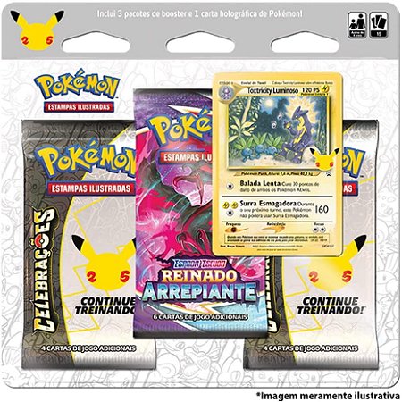 Pokémon Triple Pack Celebrações Toxtricity Luminoso