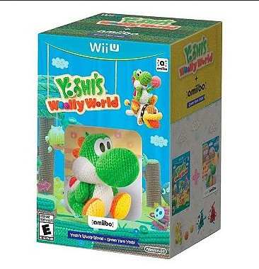 Yoshi Woolly World + Amiibo Yoshi Green Yarn