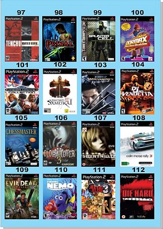 Catálogo Jogos Playstation 2 (Ps2) - 209 à 224 - Fenix GZ - 16