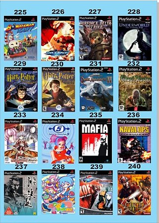 Catálogo Jogos Playstation 2 (Ps2) - 225 à 240