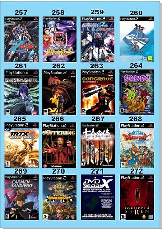 Catálogo Jogos Playstation 2 (Ps2) - 257 à 272