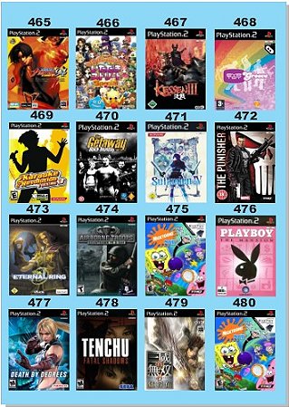 Catálogo Jogos Playstation 2 (Ps2) - 465 à 480