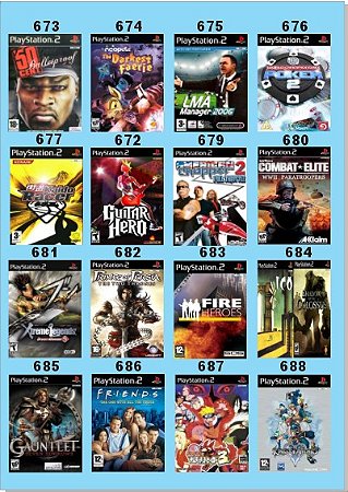 Catálogo Jogos Playstation 2 (Ps2) - 753 à 768 - Fenix GZ - 16 anos no  mercado!