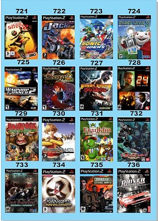 Catálogo Jogos Playstation 2 (Ps2) - 673 à 678 - Fenix GZ - 16 anos no  mercado!