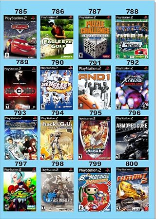 Catálogo Jogos Playstation 2 (Ps2) - 721 à 736 - Fenix GZ - 16 anos no  mercado!