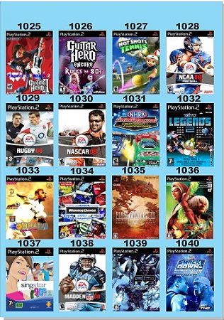 Catálogo Jogos Playstation 2 (Ps2) - 1025 à 1040