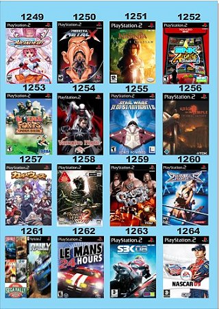 Catálogo Jogos Playstation 2 (Ps2) - 1249 à 1264