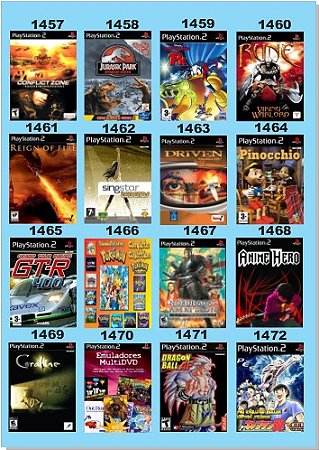 Catálogo Jogos Playstation 2 (Ps2) - 1665 á 1680 - Fenix GZ - 16 anos no  mercado!