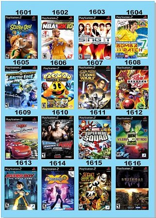 Catálogo Jogos Playstation 2 (Ps2) - 1665 á 1680 - Fenix GZ - 16 anos no  mercado!