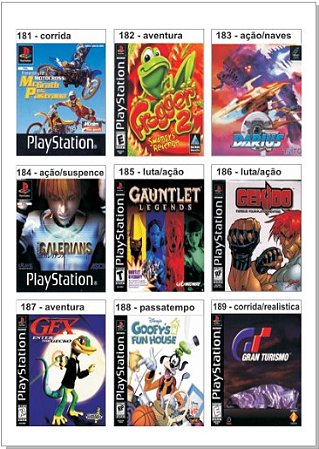Catálogo Jogos Playstaion 1 - 181 à 270