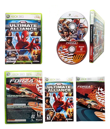 Marvel Ultimate Alliance + Forza Motorsport 2 - Xbox 360 (USADO)