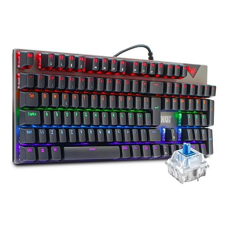 Teclado Mecânico Gamer Knup KP-TM010 Switch Azul