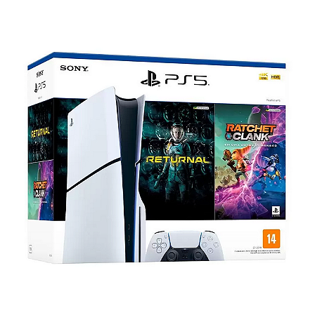 Playstation 5 Slim Bundle c/ Ratchet + Returnal c/ Leitor De Disco