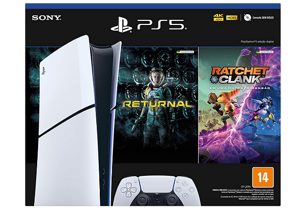 Playstation 5 Slim Digital Bundle c/ Ratchet + Returnal