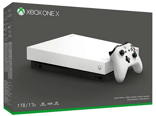 Xbox One X 4K 1TB Branco - Fenix GZ - 16 anos no mercado!