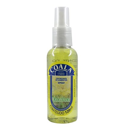 ODORIZANTE SPRAY ERVA DOCE 120ML COALA - Casa Limpa Produtos de Limpeza