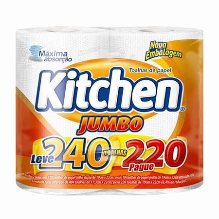 TOALHA PAPEL KITCHEN Jumbo L240P220FL