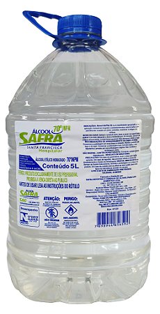 ALCOOL SAFRA LIQUIDO 70° 5L GALAO