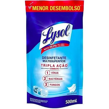 LYSOL DESINFETANTE PUREZA DO ALGODAO SACHE 500ML