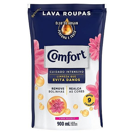 LAVA ROUPAS LÍQUIDO FIBER PROTECT COMFORT SACHÊ 900ML