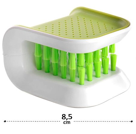Escova de Limpeza para Talheres 8x5,5 cm Verde Clink