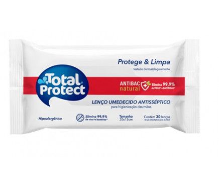 LENCO UMEDECIDO ANTISSEPTICO TOTAL PROTECT 30 UNIDADES