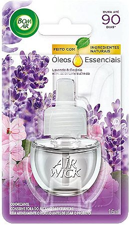 BOM AR ELETRICO LIQ LAVANDA E GERANIO REFIL 16ML - CLimpa Produtos de  Limpeza