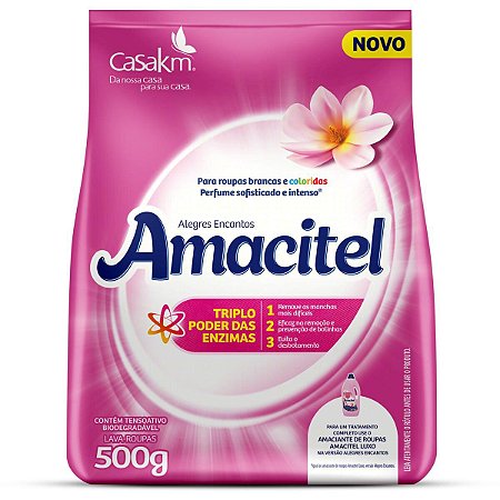 LAVA ROUPAS AMACITEL CASA KM ALEGRES ENCANTOS 500G