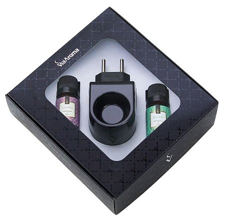 Kit Presente Aromatizador Standard Black - Bamboo e Lavanda - Via Aroma