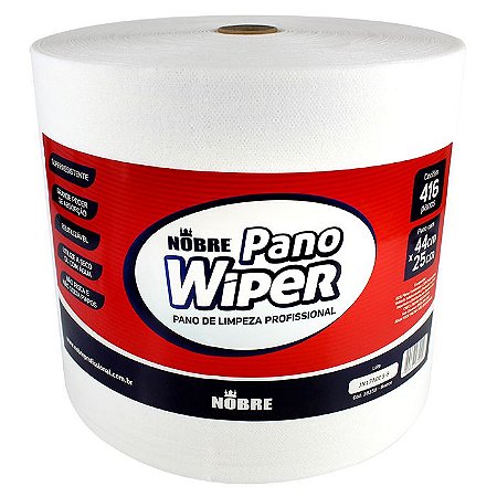 Pano wiper N60 limpeza profissional (bobina c/ 416 panos de 44cm x 25cm) branco - NOBRE