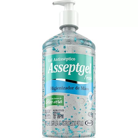 ALCOOL GEL HIGIENIZADOR ASSEPTGEL FRESH BLUE 420G