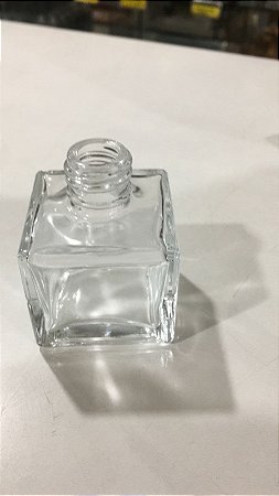 Vidro quadrado transparente 50ml sem valvula