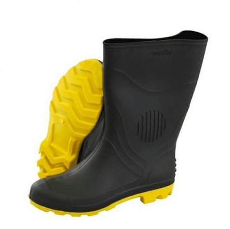 Bota Preta SL/Amarelo 39 sem Meia Pega Forte Grendene