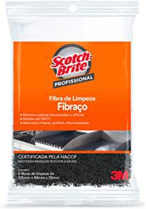 Fibra p/limpeza 87X125mm (ultra pesada, pct c/5unid.) Scotch-Brite - Fibraco