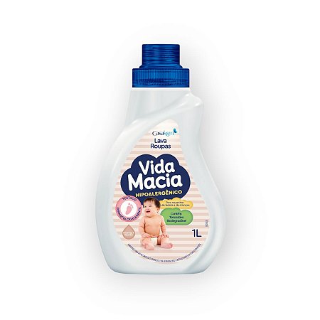 VIDA MACIA LAVA-ROUPAS LIQUIDO GLICERINA & ALGODAO 1L